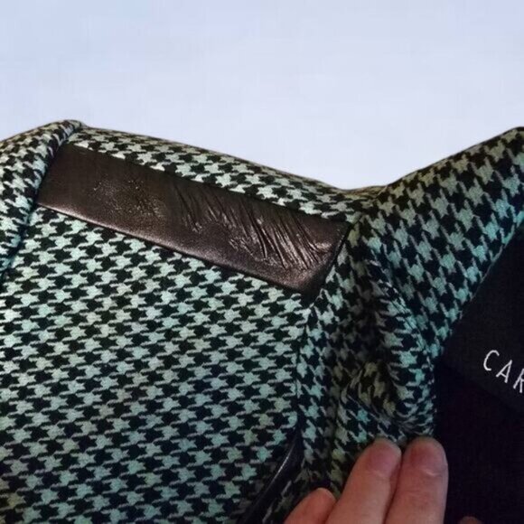 Carlisle Green Houndstooth Wool Peacoat - Size 12 - Picture 4 of 11